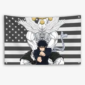 Megumi Fushiguro Flag Anime JJK: Jujutsu Kaisen Banner Outdoor Decor Decoration Garage Flags Tapestry Flag