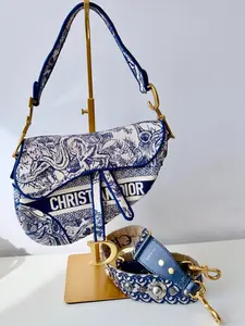 Pre-owned Oblique Jacquard Canvas Shoulder Bags Dior Saddle Bag – Pre Loved (Authentic)