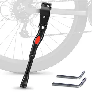 Adjustable Bike Kickstand for Adult Bike – Fits 22" 24" 26" Wheels, Aluminum Alloy, Easy to Install, Non-Slip Foot for Stability on Mountain, Road, Hybrid, Commuter Bikes, Daily & Long-Distance Rides
