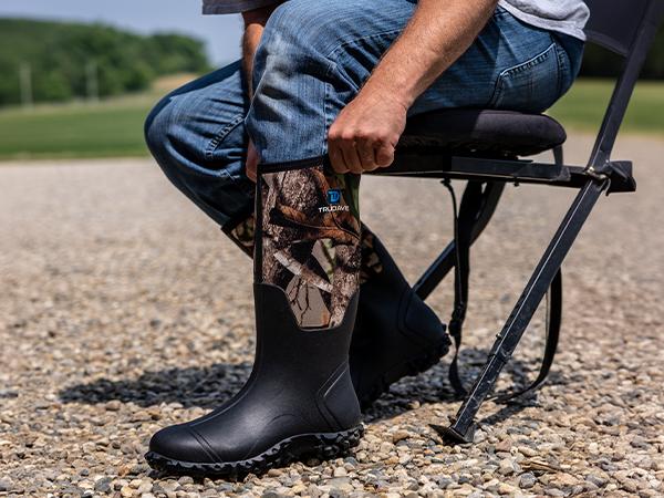 【No steel toe】Trudave Rubber Boots for Men, Waterproof Work Rain Boots, 6mm Neoprene Anti-slip Mud Boots with Steel Shank, Size 5-14 Comfortable Industrial Shoe 【No steel toe】Trudave Rubber Boots for Men, Waterproof Work Rain Boots, 6mm Neoprene Anti-slip Mud Boots with Steel Shank, Size 5-14 Comfortable Industrial Shoe