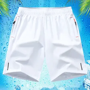 Men’s Solid Color Zip Pocket Shorts — Summer Casual Comfortable Breathable Bermuda Shorts, Men’s Everyday Bottoms