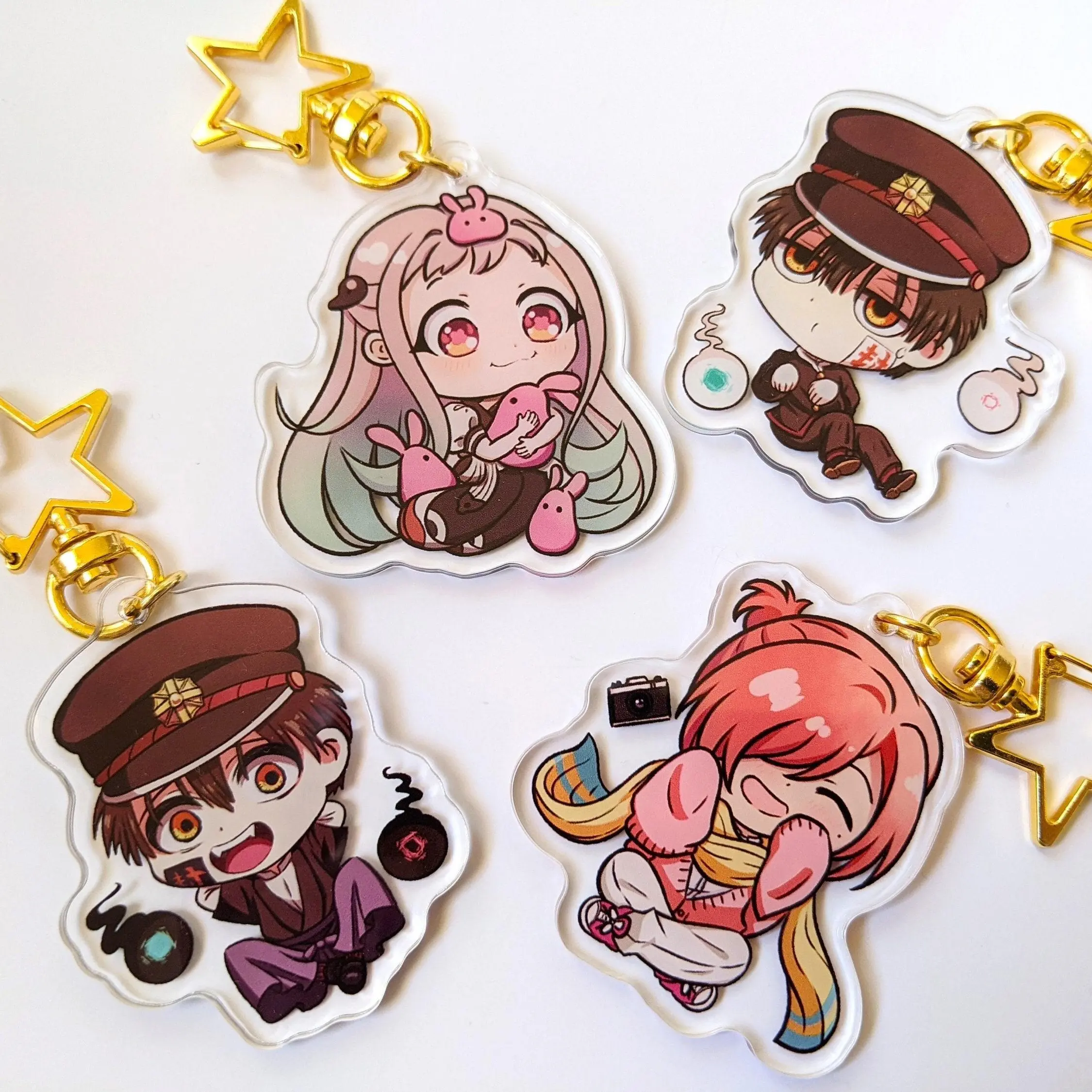 Toilet Bound Hanako Kun Keychain - TBHK Charm - Cute Chibi Anime Gift, Cute Keyring Accessory, Fun Charm For Backpack Or Purse | High Quality and Customer Favorite Items