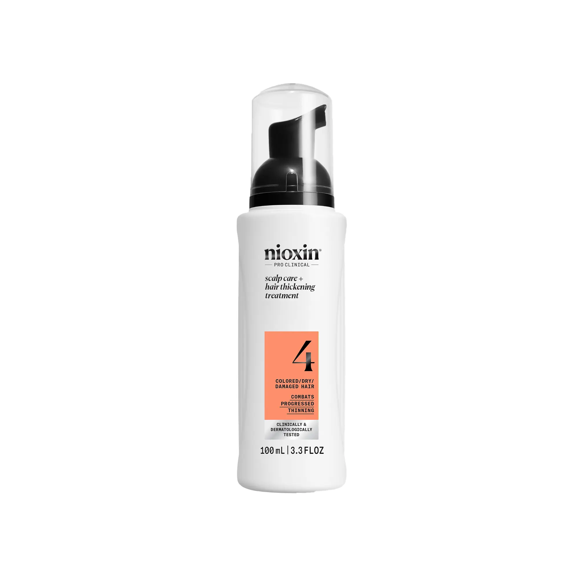 Nioxin System 4 Hair Thickening Treatment, Lightweight Leave-in Scalp Care for Color-Treated Thinning Hair, Refreshing Botanical Blend, 100ml (3.38 fl oz), Fragrance, Haircare, Scent, Daily, Antioxidants Rich, Voluminous Hair