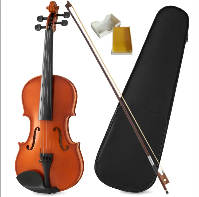 4-String 4/4 Full-Size Violin for Beginners & All Levels - Durable, Lightweight, Comfortable Tonewood Build, Rich Tone, Stable Sound, Smooth Gloss Finish, Ready to Play, Elegant Gift-Ready Packaging for Graduations