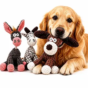 3pcs adorable animal-shaped plush dog toys, durable dog chew toys, pet interactive toys, dog teething toys, dog dental toys, pet chew toys, suitable for small, medium and large dogs
