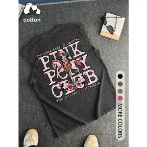 Vintage Style Cotton Tank Top, Slim Fit Sleeveless Round Neck Summer Essential for Men