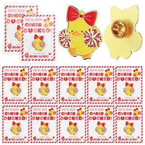 24 Pcs Easter Cheerleading Duck Pins Bulks Gifts For Nurse Teacher Coworkers Team Leader Trash Fire Alloy Brooch  Pin Emotional Support for Back to School Class Gift Decorative Jewelry Accessories for Decorate Jackets Hats Backpacks