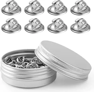 50PCS Metal Locking Pin Backs, Pin Keepers Locking Clasp, Badge Insignia Pin Backs Replacement (Silver) Weico