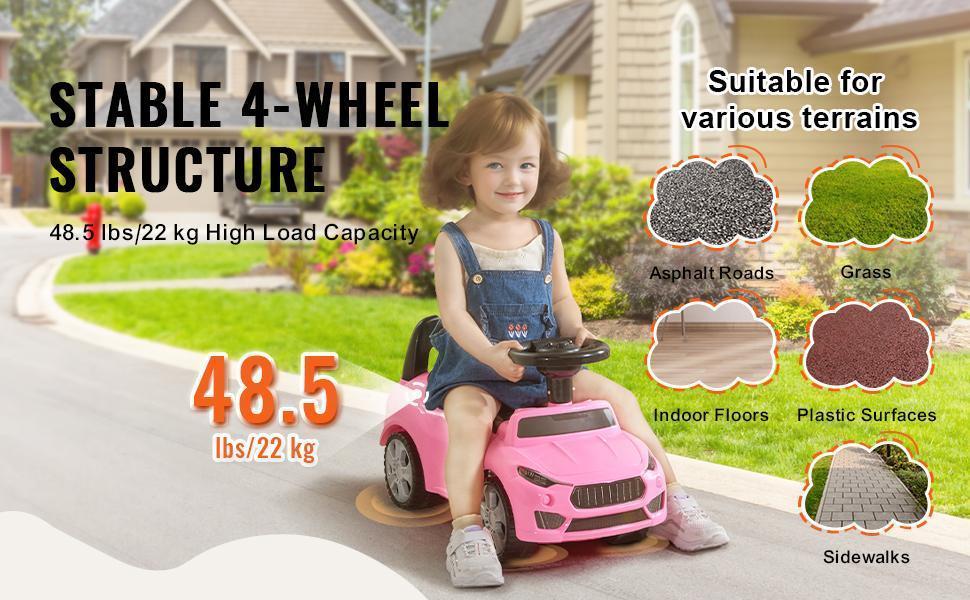 VEVOR Ride On Push Car for Toddlers,  Ages 1-3, Ride Racer, Sit to Stand Toddler Ride On Toy