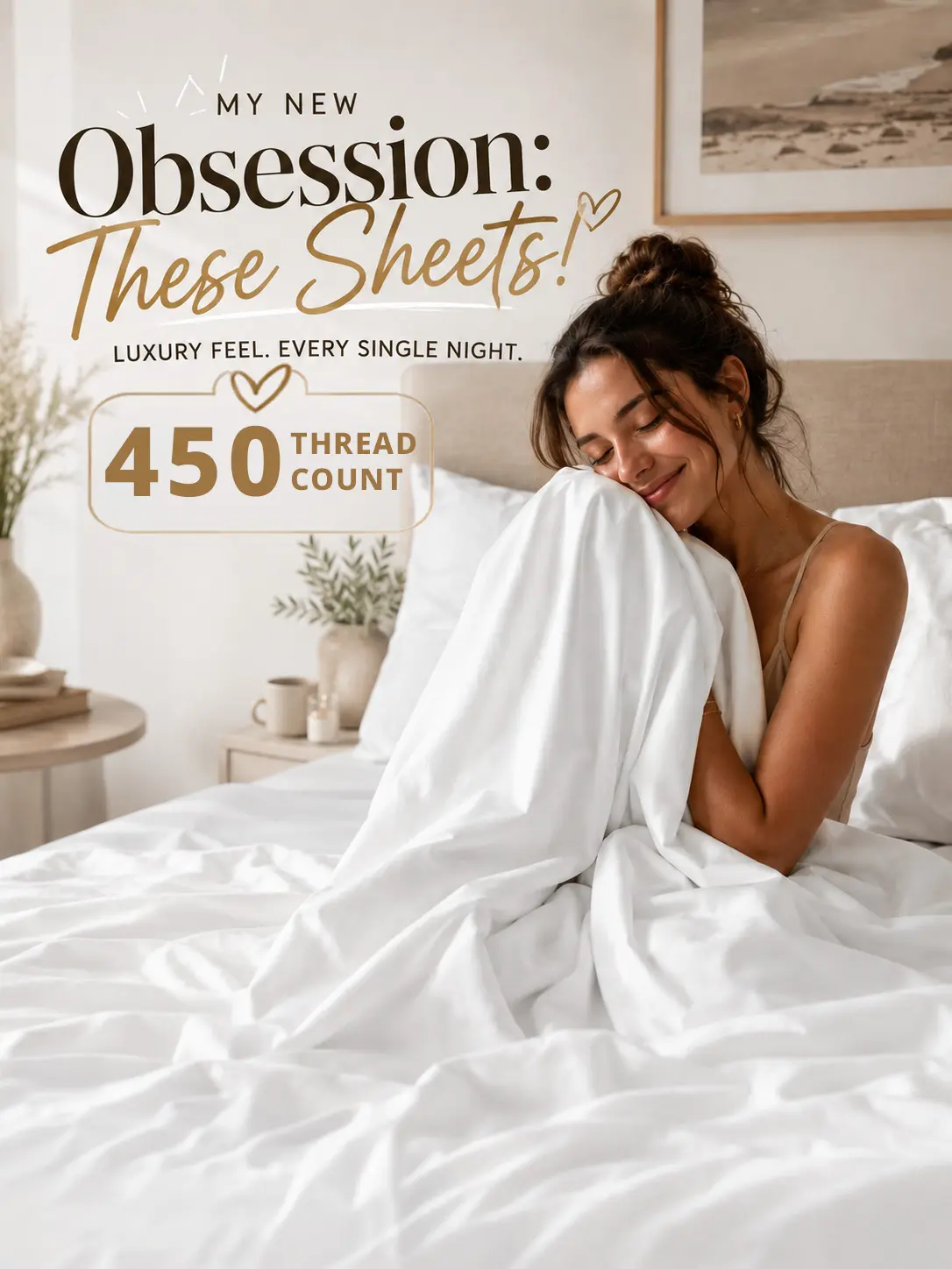 LANE LINEN 3-Piece Plain 100% Cotton Bed Sheets Set - 450 Thread Count, Soft Comfy Bedding, Breathable Lightweight Hotel-Themed, Deep Pocket Flat & Fitted Twin XL Mattress Sheets, Machine Washable Bedroom Decor Essential, Three Pieces