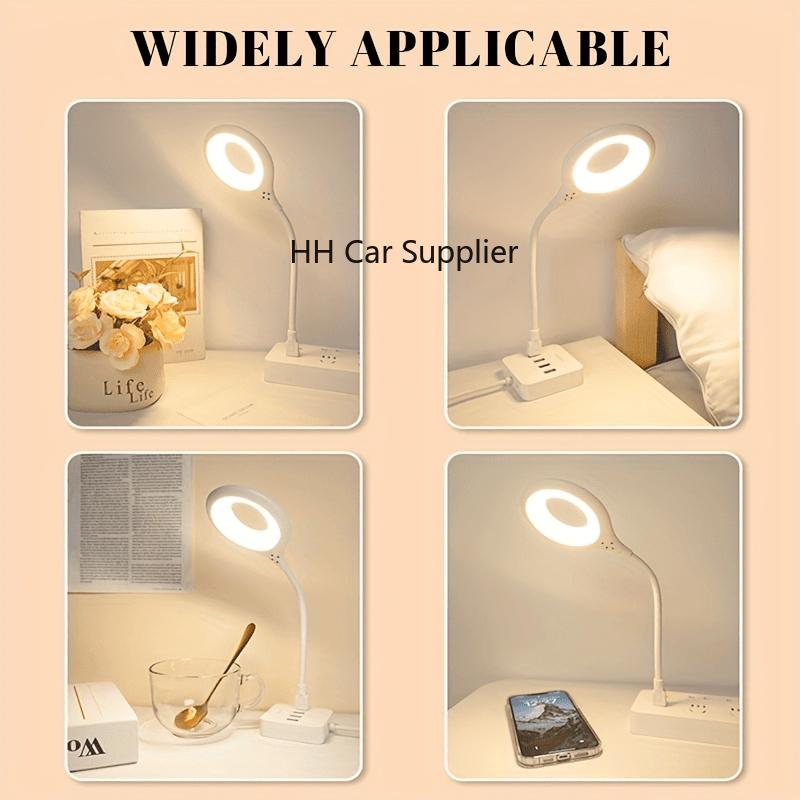 1pcs Voice Control USB Reading Flexible Gooseneck Led Light for Bedside Reading Soft Night Light Smart Voice Activation for Bedroom Office and Study Use