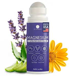Dr. Robaina Lavender Magnesium Roll On - Zechstein Magnesium & OptiMSM with Lavender Oil for Sleep Support & Relaxation, 3 oz