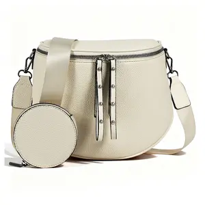 LuxeLieu Multi-Scene Crossbody Fanny Pack with Adjustable Strap Crossbody Fanny Pack with Coin Purse for Daily Work Party Office Use Versatile Practical