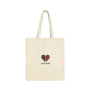 Minimal Geometric Heart Tote | Modern Heart Design, Punk Chain Heart