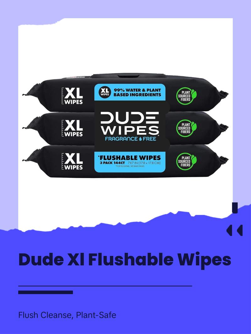 - Flushable Wipes - 3 Pack, 144 Wipes - Unscented Extra-Large Adult Wet Wipes - Vitamin-E & Aloe - Septic and Sewer Safe - Flushable Wipes - 3 Pack, 144 Wipes - Unscented Extra-Large Adult Wet Wipes - Vitamin-E & Aloe - Septic and Sewer Safe