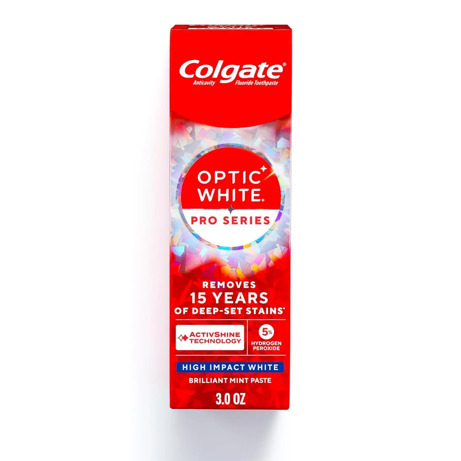 Colgate Optic White Pro Series Whitening Toothpaste, High Impact White, 3oz