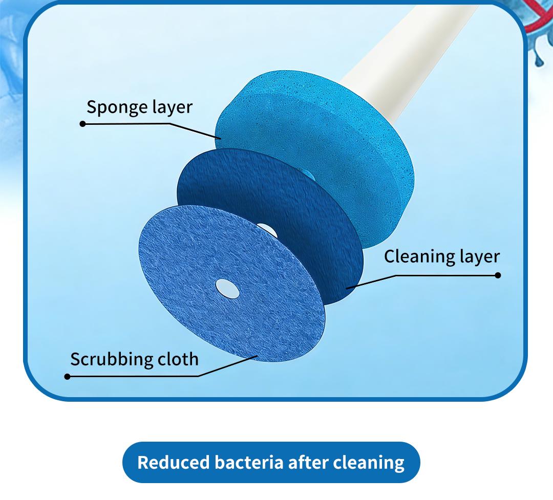 SOPAMI Toilet Scrubber Kit with Self-Cleaning Disposable Pads – No Pre-Rinse, No Mess, No Odor , Simplifies Bathroom Hygiene