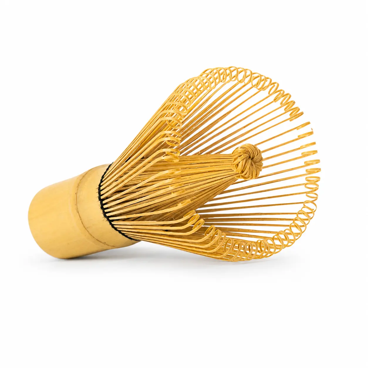 Traditional Natural Bamboo Matcha Whisk - Eco-Friendly Kitchen Tea-Making Tool, Handcrafted Design, Fine Prongs for Smooth Whisking, Ceremonial Grade Matcha Prep, Tea & Coffeeware Accessory