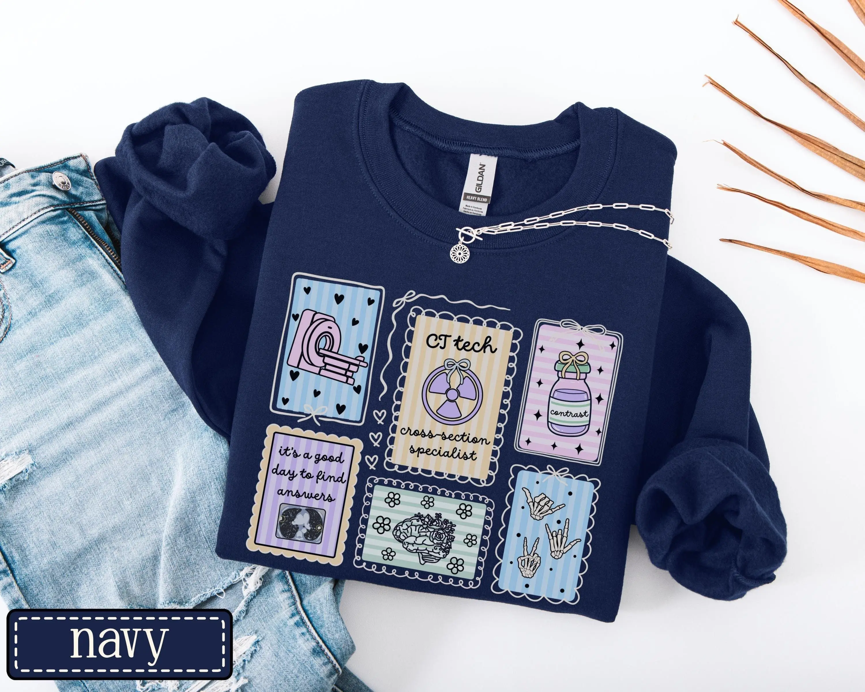 CT Tech Shirt, CAT Scan Tech Stamp Work Sweatshirt, CT Technologist Gift, Rad Tech Crewneck, Ct Tech Gifts, Radiology Department Gift