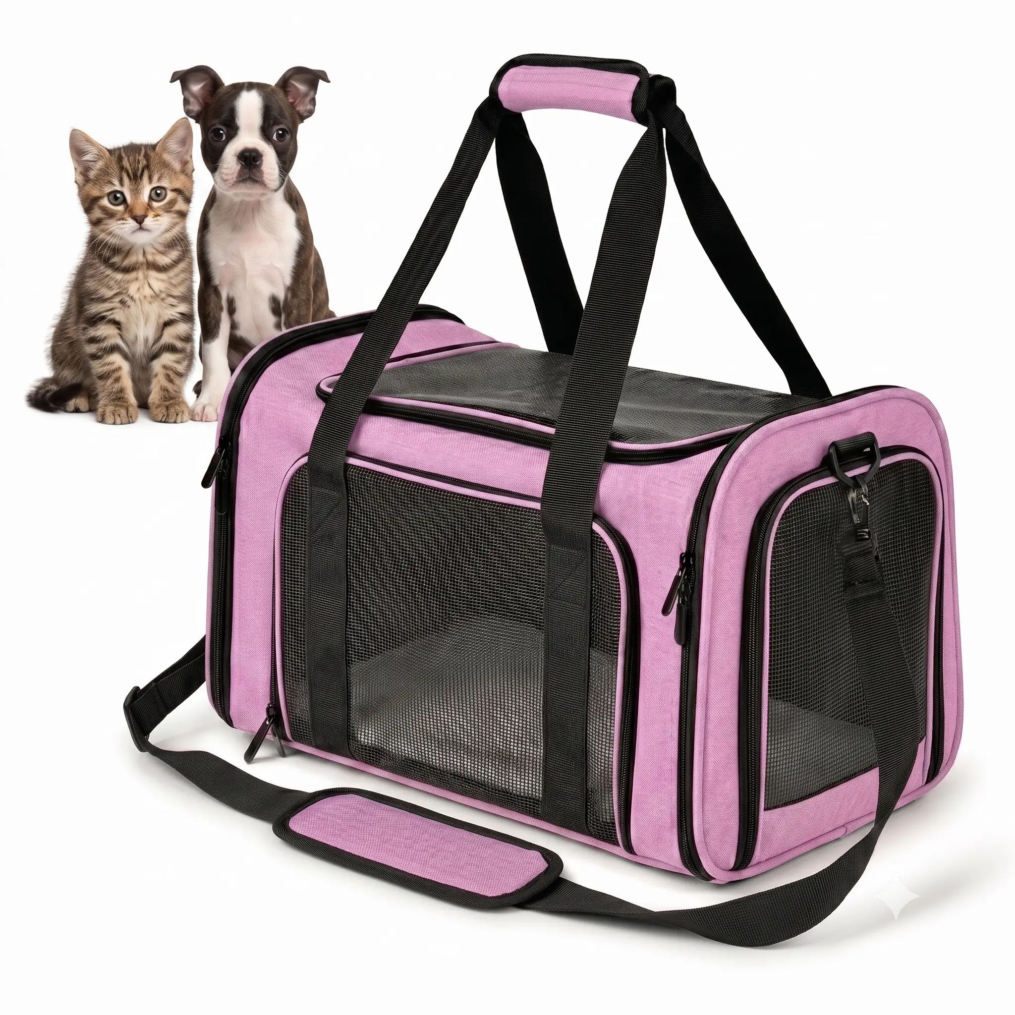 TSA Airline Approved Pet Carrier For Small / Medium Cats Dogs Puppies (Up To 15lbs),  Small Dog Carrier Soft Sided, Collapsible Waterproof Travel Puppy Carrier