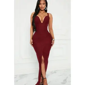 On Scene Maxi Dress - Burgundy