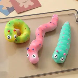 Caterpillar Stretchy Fidget Toy Sensory Caterpillar Squeeze Toy 3D Worm Slow Rising Toy for Kids Adults Stress Relief
