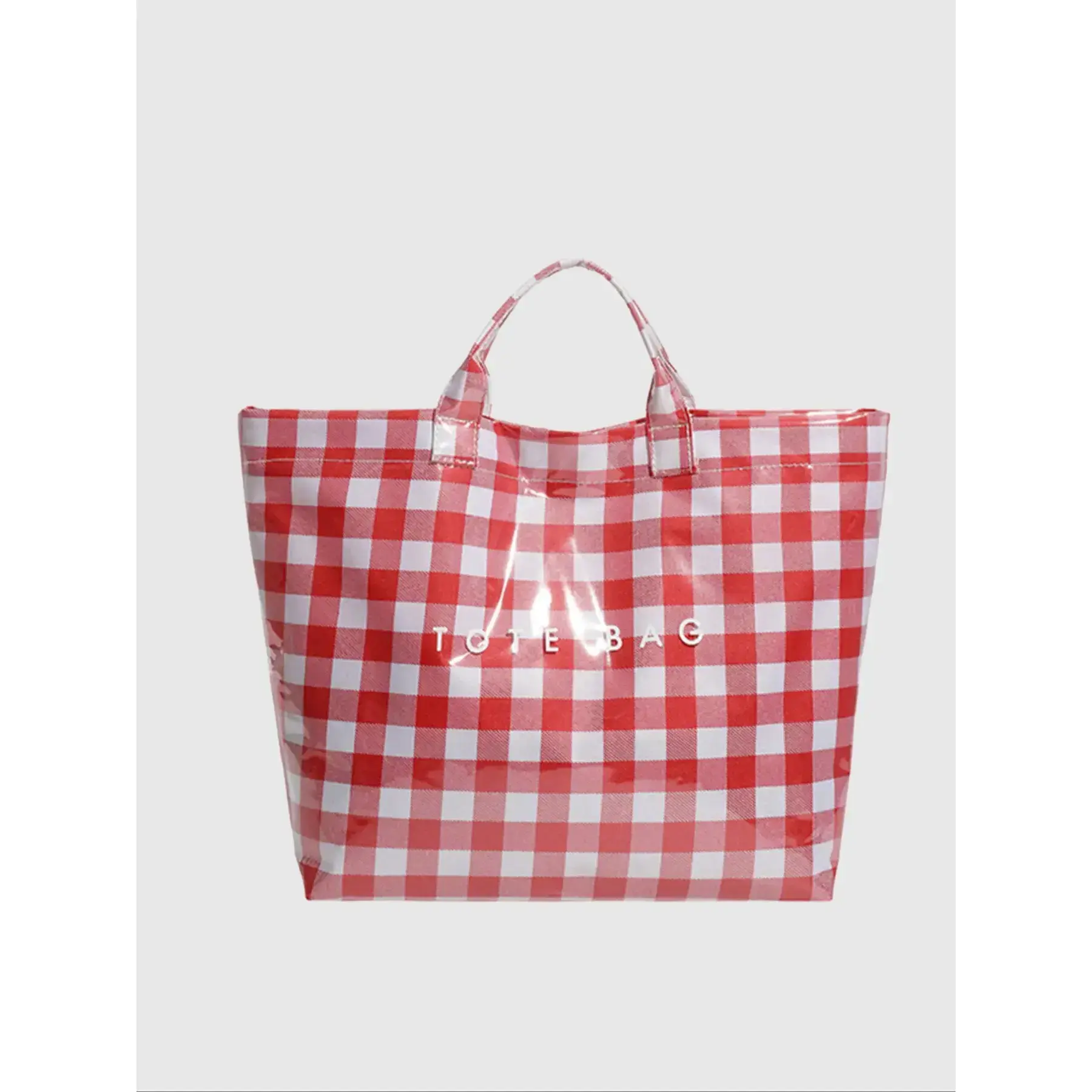 Plaid Casual Tote Bag, Women's Large Capacity Handbag, Waterproof PVC Shopping Bag, Versatile Shoulder Bag for Commuting and Travel Plaid Casual Tote Bag, Women's Large Capacity Handbag, Waterproof PVC Shopping Bag, Versatile Shoulder Bag for Commuting and Travel