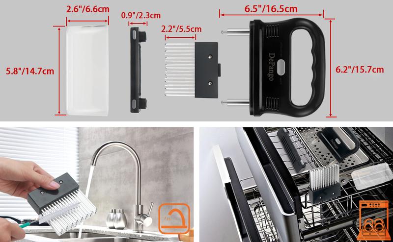 DePango Meat Tenderizer with 48 Stainless Steel Blades, Large Ergonomic Handle for Easy Pressing, Detachable Design for Thorough Cleaning, Ideal for Beef, Pork, Chicken
