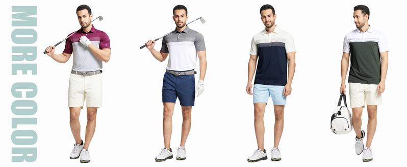 MAELREG Polo Shirts for Men Dry Fit Performance Chest Print Color Block Moisture Wicking Casual Short Sleeve Golf Shirts,Contrast Color Outdoor Clothing,Gifts for Men