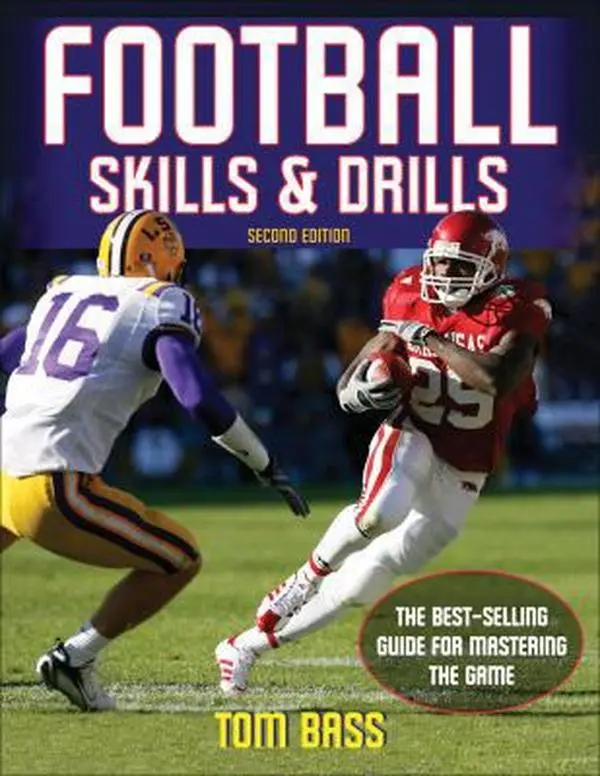 Used Football Skills & Drills Paperback Book - Basic Comprehensive Training Guide with Tactics by Tom Bass (English), Techniques