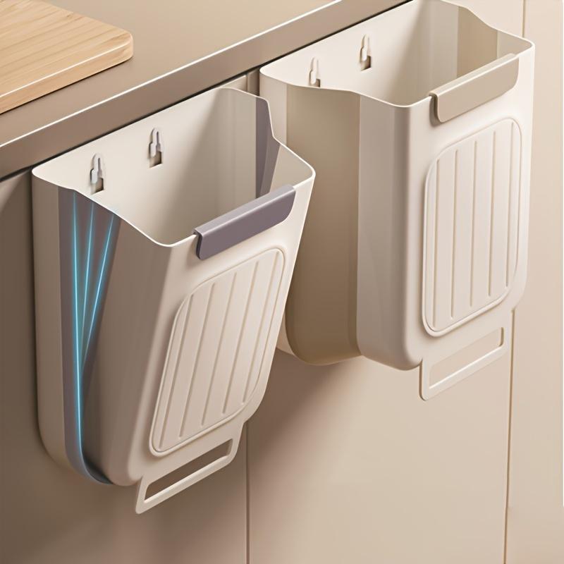 Spring Foldable Kitchen Trash Can, Hanging Trash Bin, Space-saving Hanging Garbage Can for Kitchen Cabinets, Kitchen Accessories household waste，mothersdaygift