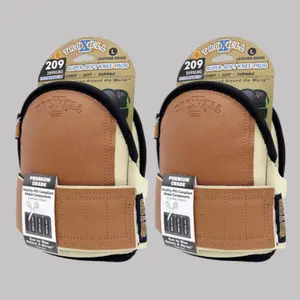 TROXELL USA SuperSoft Kneepads (Large Pair) – Patented Leatherhead Design, Non-Slip Straps, Cushion Comfort for Job Site, Machine Washable Work Gear