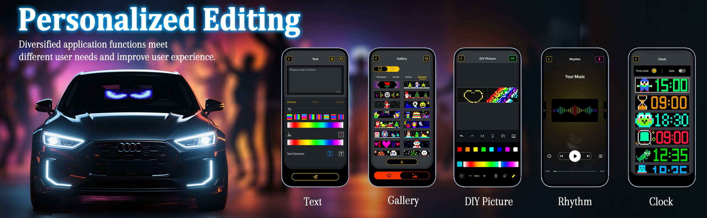 DIBMS Devil eyes For Vehicle, Truck, LED Matrix Panel, LED Sign For Car: Programmable, Bluetooth APP Control,Wireless APP-Controlled Scrolling LED Screen, Dynamic USB-Powered LED Display Screen DIBMS Devil eyes For Vehicle, Truck, LED Matrix Panel, LED Sign For Car: Programmable, Bluetooth APP Control,Wireless APP-Controlled Scrolling LED Screen, Dynamic USB-Powered LED Display Screen