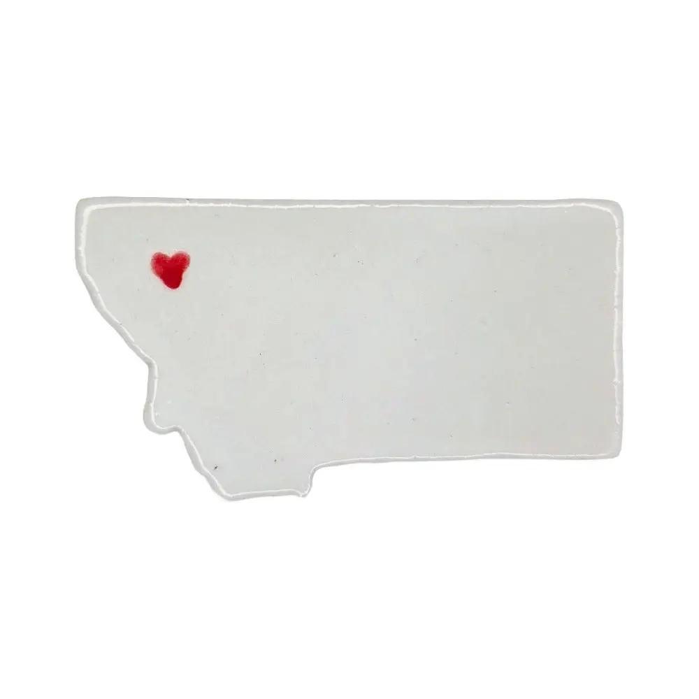Bigfork Ceramic Fridge Magnet - Unique Handmade Montana State Decor Gift