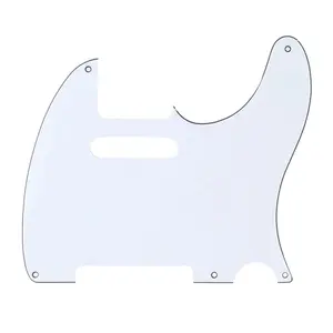 5-Hole Telecaster Pickguard - 3-Ply White