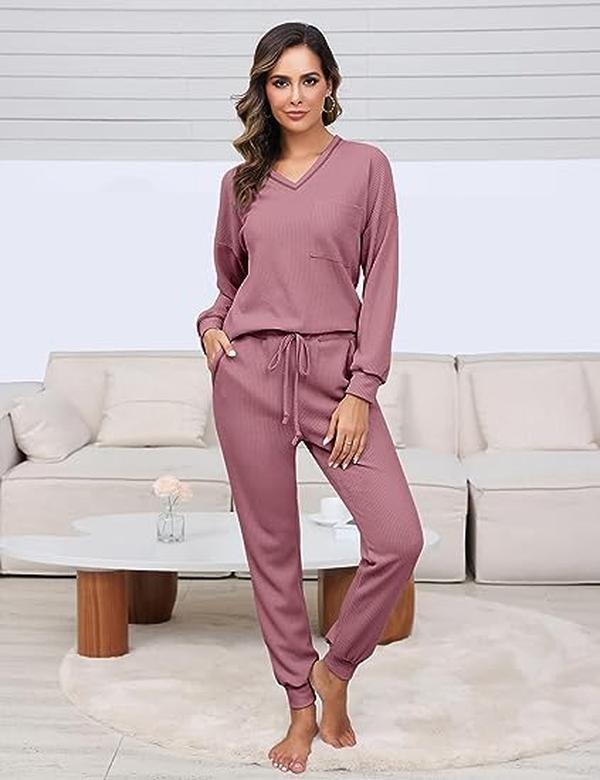 Becotal Womens Two Piece Outfits Lounge Sets Waffle Knit Long Sleeve Pullover Tops and Jogger Sweatpants Tracksuits 2025 Spring Springtok Clothes Womenswear Bottoms Comfy Essential Knitted Loose Basic Camel Becotal Womens Two Piece Outfits Lounge Sets Waffle Knit Long Sleeve Pullover Tops and Jogger Sweatpants Tracksuits 2025 Spring Springtok Clothes Womenswear Bottoms Comfy Essential Knitted Loose Basic Camel