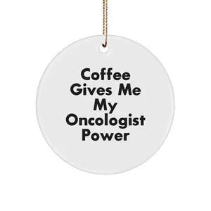 Funny Oncologist Gifts for Christmas, Oncologist Power, Circle Ornament Gifts from Men, Women, Friends, Coworkers, Family, Gifts for Oncologist, Circle Ornament, Christmas Unique Gifts