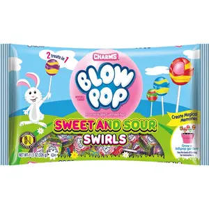 Charms Blow Pop Sweet & Sour Swirls – 11.5 oz Bag of Candy Pops | Easter Treats