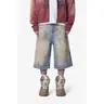 mnml Ultra Baggy Dirty Denim Shorts - Washed Blue