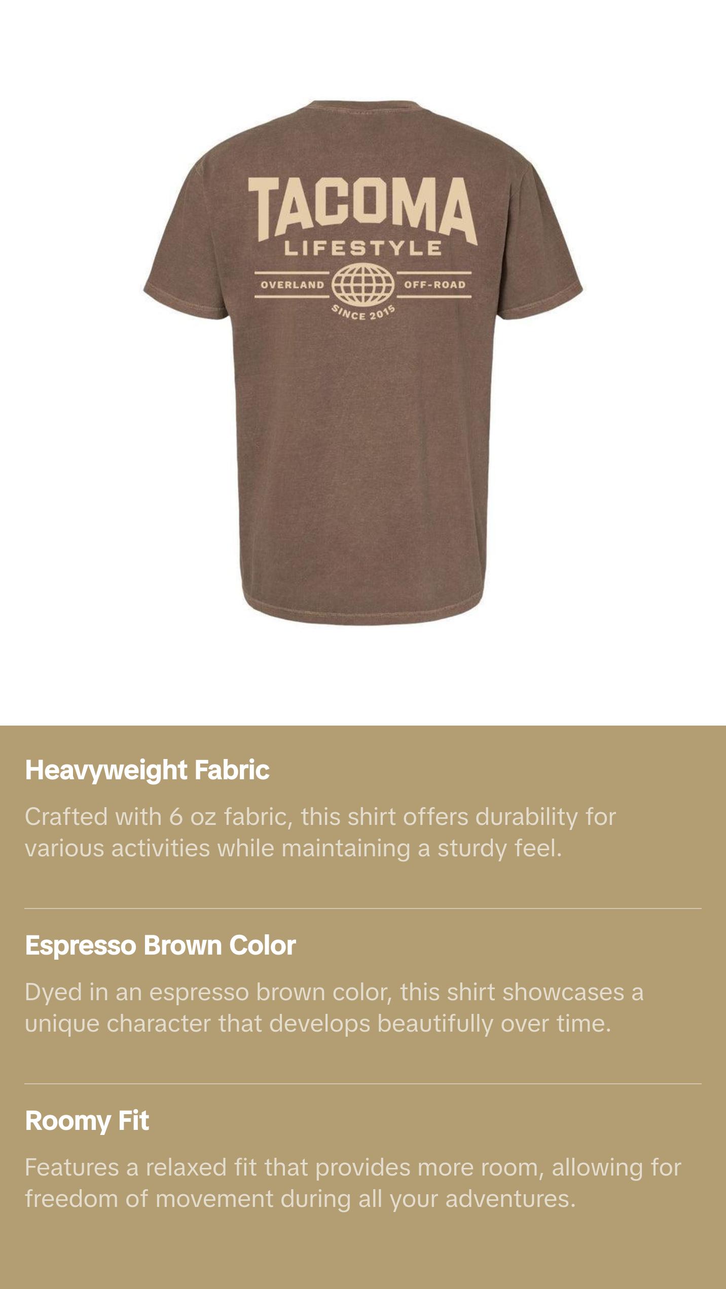 Tacoma Lifestyle Brown Globe Shirt