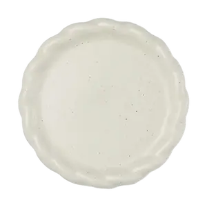 NEOFLAM Korean Better Finger Ceramic Swirl Plate - 19cm Round Toast Egg Breakfast Dish, White NEOFLAM Korean Better Finger Ceramic Swirl Plate - 19cm Round Toast Egg Breakfast Dish, White