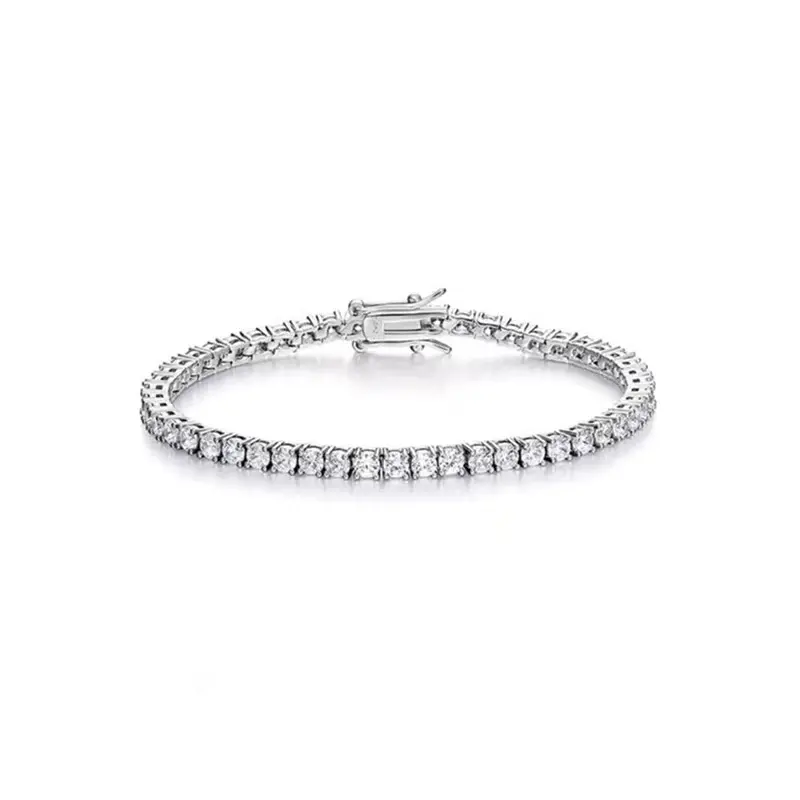 Streetwear Staple Tennis Bracelet Full Sparkle Finish Lightweight Bling for True Hypebeasts Trendy Accessory 9067 Complimentary shipping
