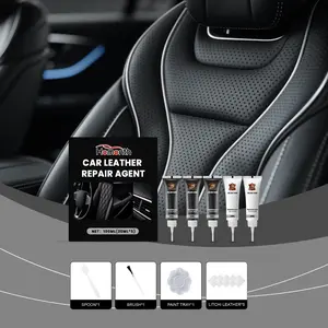 Car Leather Care Kit, Leather Seat Interior Scratch Concealer, Leather Wear Repair and Color Restorer