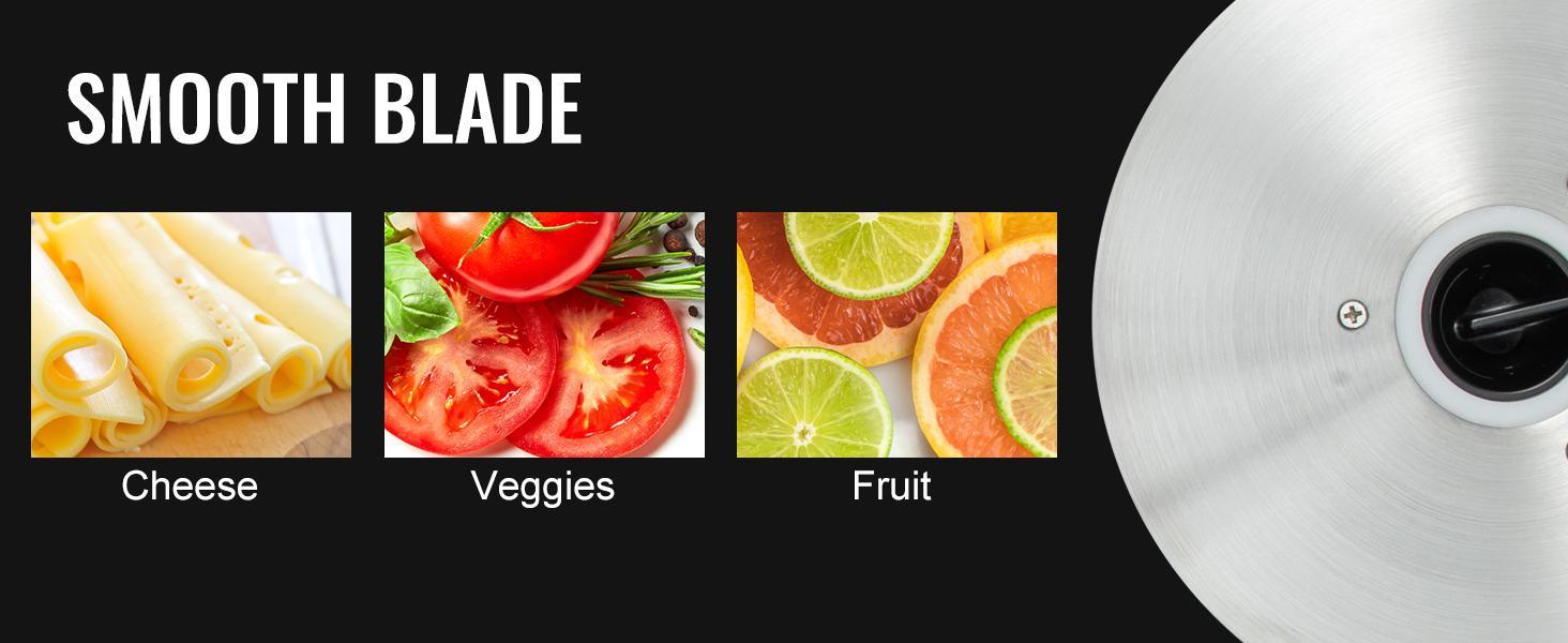 VEVOR Meat Slicer, TikTokShopBlackFriday, 200W Electric Deli Slicer, with Two 7.5" Stainless Steel Removable Blade, 0-15mm Adjustable Thickness for Home Use, Food Slicer Machine for Meat Cheese Bread