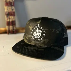 F Your Feelings Trucker Black Camo Style Hat