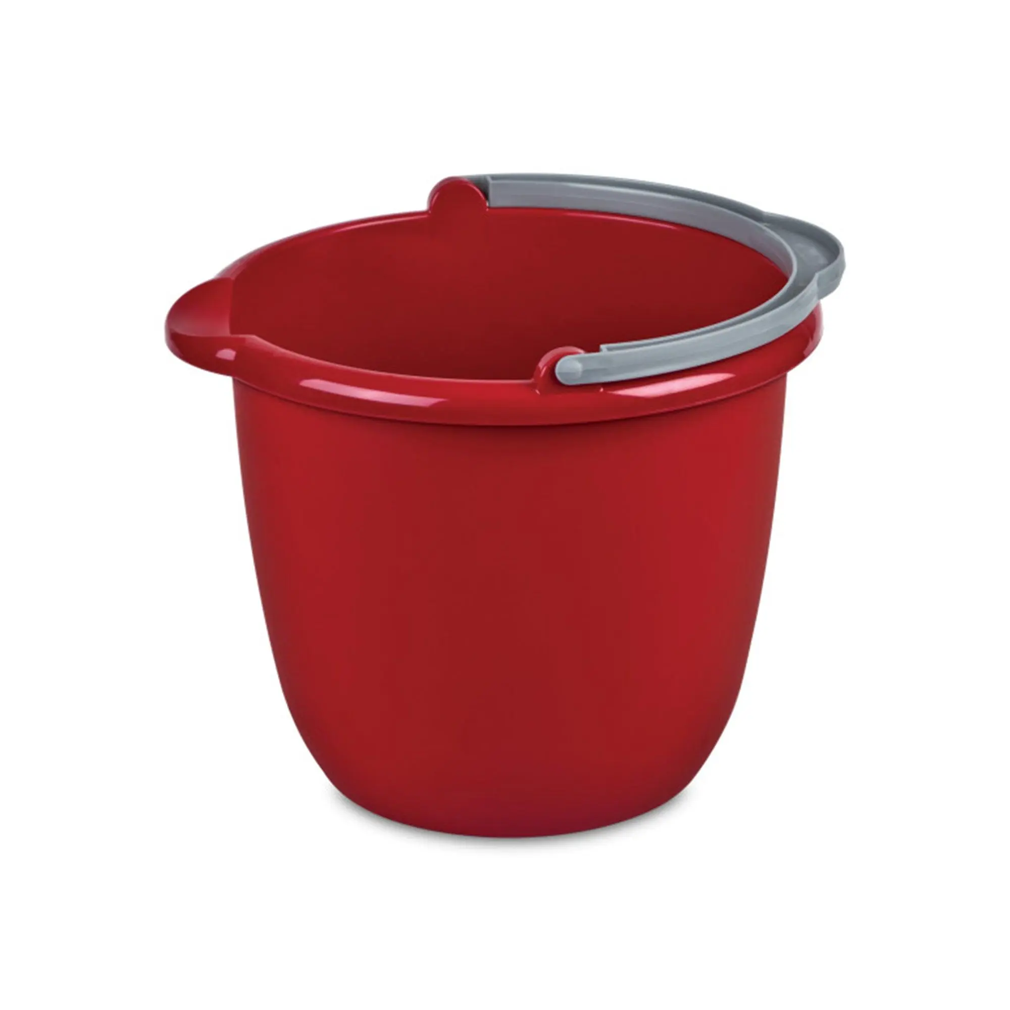 Sterilite Large 10-Qt Easy Pour Spout Pail w/ Comfy Grip Handle, Red (12 Pack)