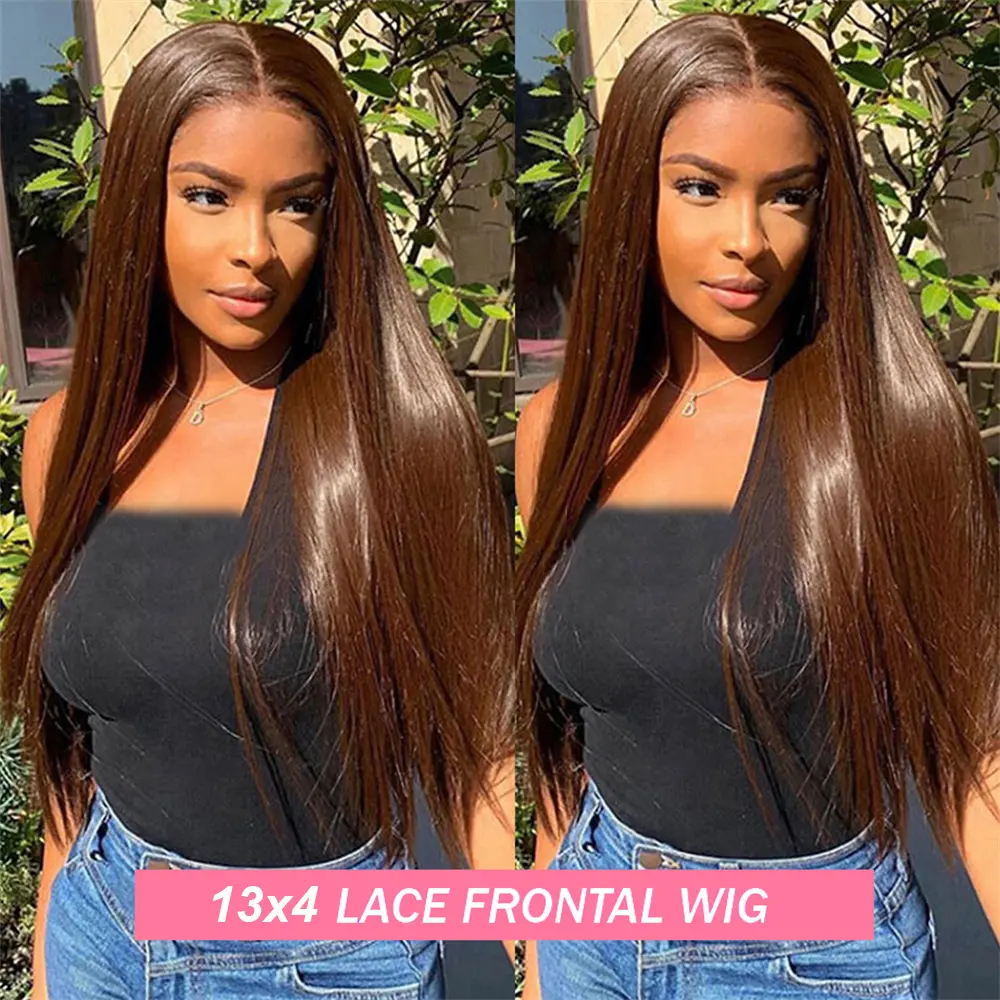 Chocolate Brown -13x4 Straight Wig