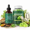 Soursop Dual-Effect Combination Supplement Stack - 8500mg per Serving Edible Gummies + Botanical Herbal Wellness Blend Drops, 20-in-1 High-Concentration Formula, Immunity Boost, Bone & Joint Support, Energy Glow, Prop 65 Safe