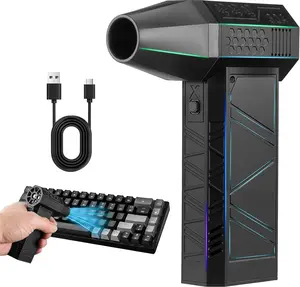 Compressed Air Duster-4 Gear Adjustable 130000RPMElectric Air Duster with LED Light, Fast Charging Dust Blower for Car & Outdoor, Portable 20000Pa Power Impacterde Sw street Style