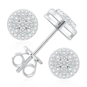 【#E615】Malta Cross Earrings UCCIYO Lab-Created Moissanite Earrings For Women S925 Sterling Silver Stud Earring Men Hip Hop Jewelry Couple Gift